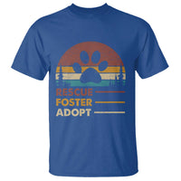 Rescue Dog T Shirt Retro Adopt Rescue Foster Animal Shelter Volunteer - Wonder Print Shop