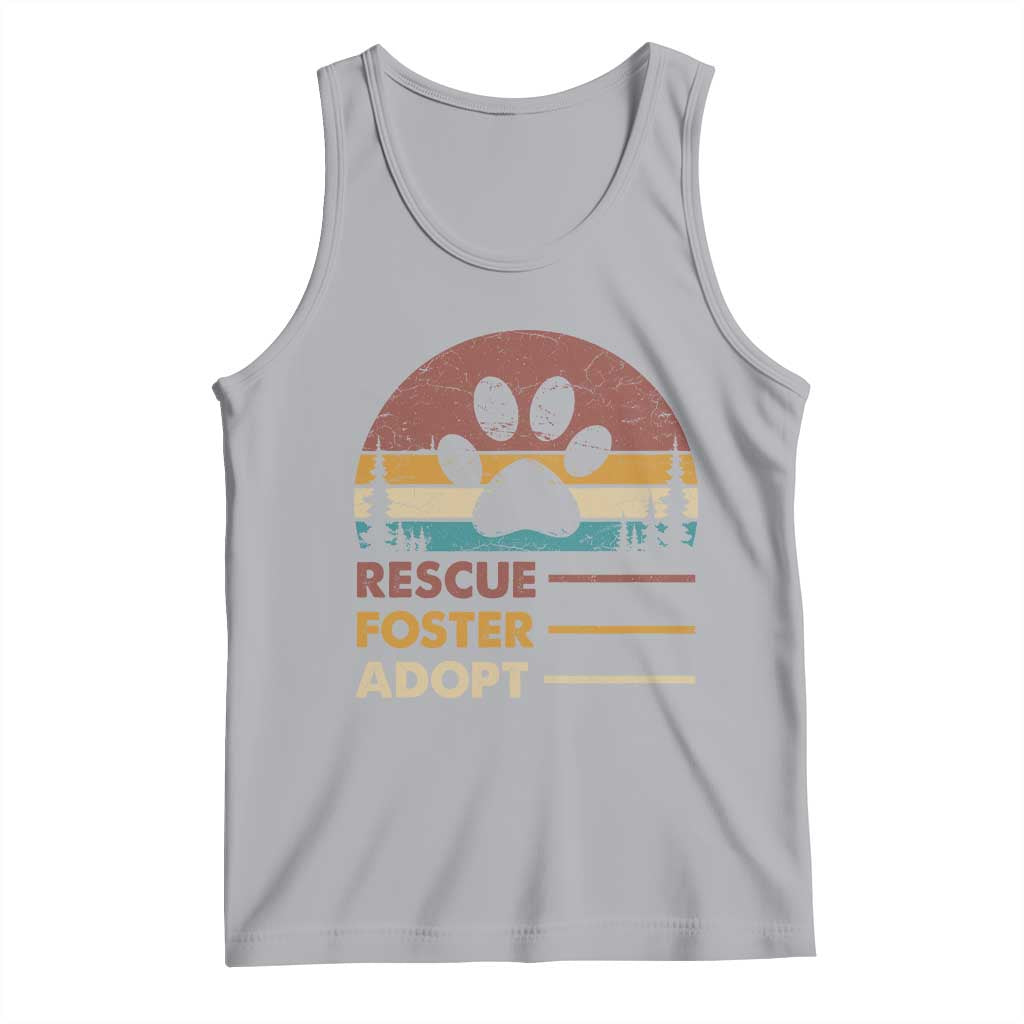 Rescue Dog Tank Top Retro Adopt Rescue Foster Animal Shelter Volunteer - Wonder Print Shop