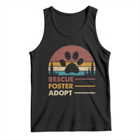 Rescue Dog Tank Top Retro Adopt Rescue Foster Animal Shelter Volunteer - Wonder Print Shop