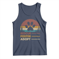 Rescue Dog Tank Top Retro Adopt Rescue Foster Animal Shelter Volunteer - Wonder Print Shop