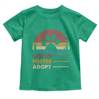 Rescue Dog Toddler T Shirt Retro Adopt Rescue Foster Animal Shelter Volunteer - Wonder Print Shop