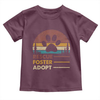Rescue Dog Toddler T Shirt Retro Adopt Rescue Foster Animal Shelter Volunteer - Wonder Print Shop