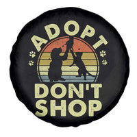 Adopt Dont Shop Spare Tire Cover Vintage Retro Cat Dog Rescue Animal Lovers Shelter Volunteer - Wonder Print Shop