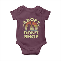 Adopt Dont Shop Baby Onesie Vintage Retro Cat Dog Rescue Animal Lovers Shelter Volunteer - Wonder Print Shop