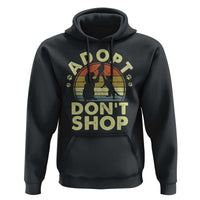 Adopt Dont Shop Hoodie Vintage Retro Cat Dog Rescue Animal Lovers Shelter Volunteer - Wonder Print Shop