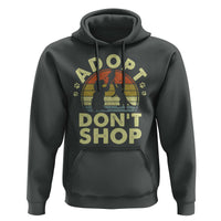 Adopt Dont Shop Hoodie Vintage Retro Cat Dog Rescue Animal Lovers Shelter Volunteer - Wonder Print Shop