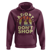 Adopt Dont Shop Hoodie Vintage Retro Cat Dog Rescue Animal Lovers Shelter Volunteer - Wonder Print Shop