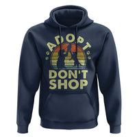 Adopt Dont Shop Hoodie Vintage Retro Cat Dog Rescue Animal Lovers Shelter Volunteer - Wonder Print Shop