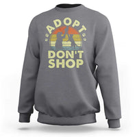Adopt Dont Shop Sweatshirt Vintage Retro Cat Dog Rescue Animal Lovers Shelter Volunteer - Wonder Print Shop