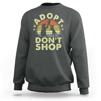 Adopt Dont Shop Sweatshirt Vintage Retro Cat Dog Rescue Animal Lovers Shelter Volunteer - Wonder Print Shop