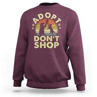 Adopt Dont Shop Sweatshirt Vintage Retro Cat Dog Rescue Animal Lovers Shelter Volunteer - Wonder Print Shop