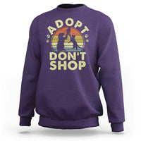 Adopt Dont Shop Sweatshirt Vintage Retro Cat Dog Rescue Animal Lovers Shelter Volunteer - Wonder Print Shop