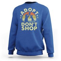 Adopt Dont Shop Sweatshirt Vintage Retro Cat Dog Rescue Animal Lovers Shelter Volunteer - Wonder Print Shop
