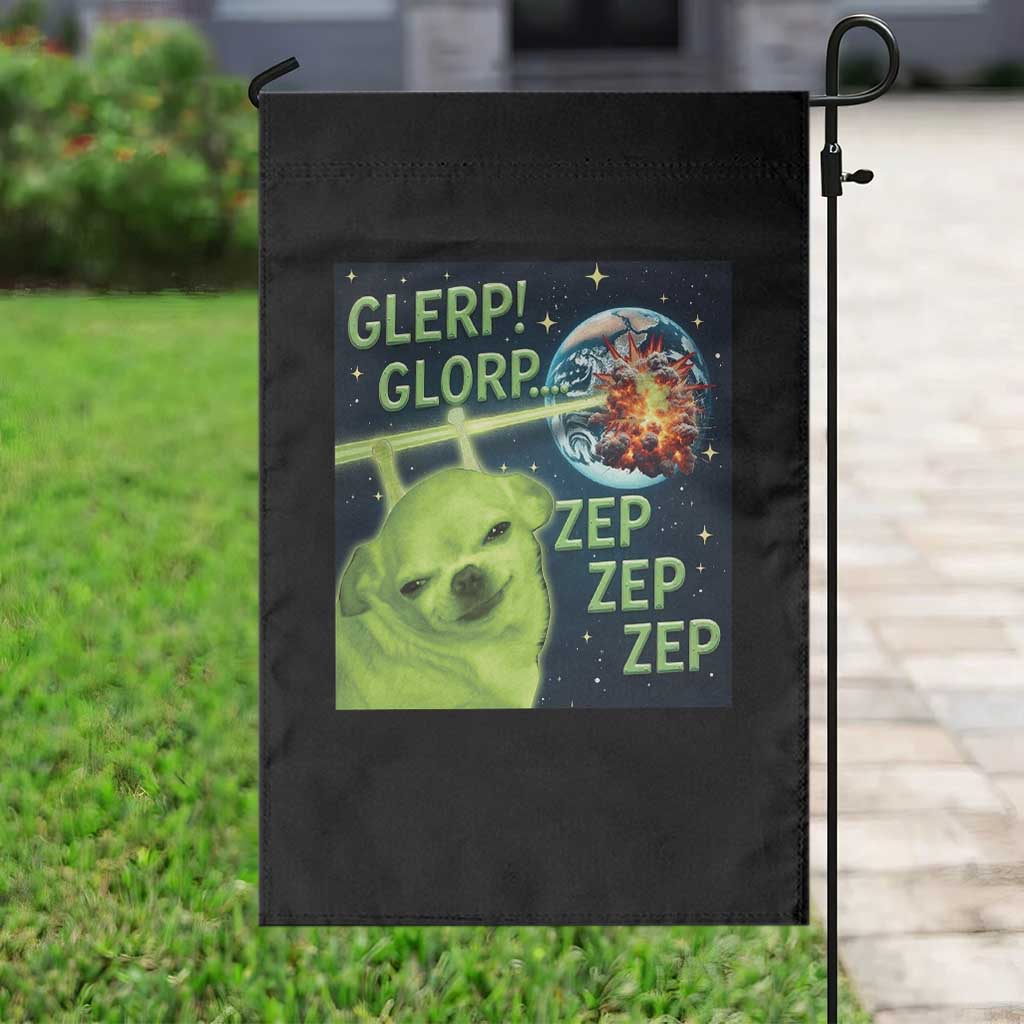 Funny Alien Dog Meme Garden Flag Glorp Zep Sci-Fi Humor Chihuahua - Wonder Print Shop