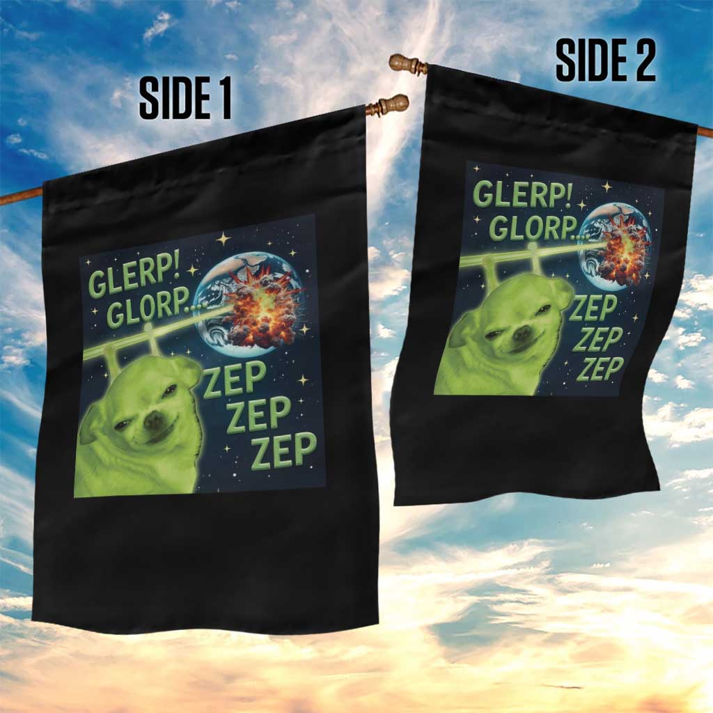 Funny Alien Dog Meme Garden Flag Glorp Zep Sci-Fi Humor Chihuahua - Wonder Print Shop