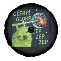 Funny Alien Dog Meme Spare Tire Cover Glorp Zep Sci-Fi Humor Chihuahua - Wonder Print Shop