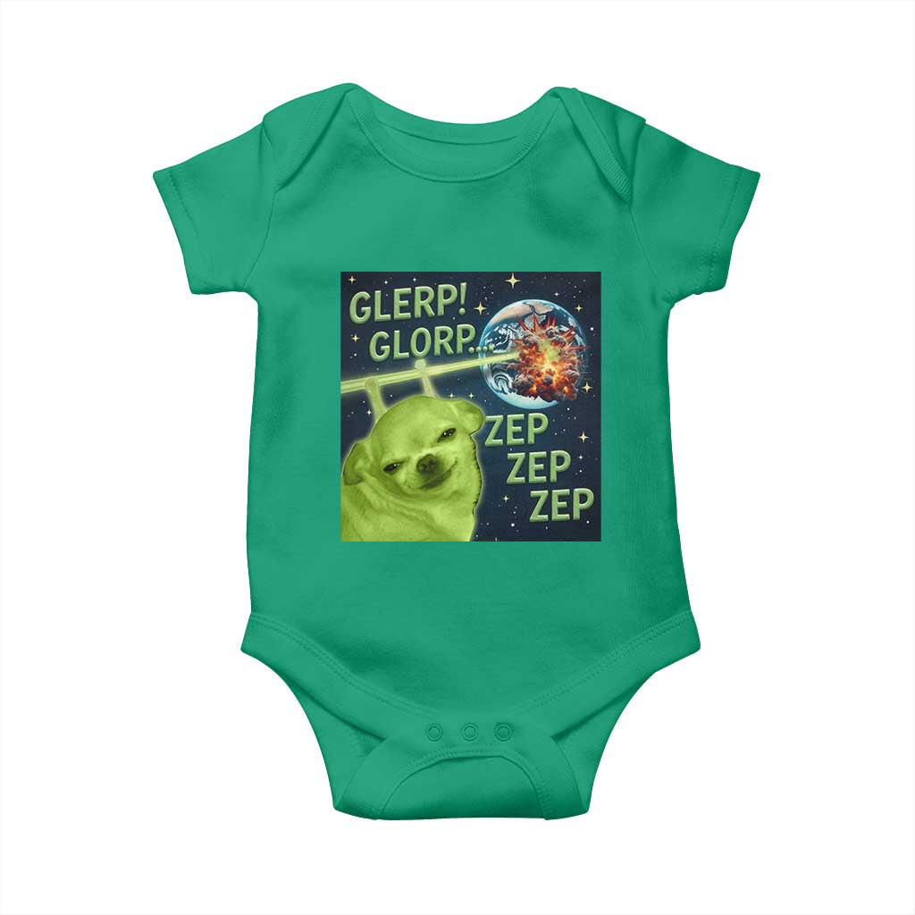 Funny Alien Dog Meme Baby Onesie Glorp Zep Sci-Fi Humor Chihuahua - Wonder Print Shop