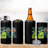 Funny Alien Dog Meme 4 in 1 Can Cooler Tumbler Glorp Zep Sci-Fi Humor Chihuahua - Wonder Print Shop
