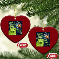 Funny Alien Dog Meme Ceramic Ornament Glorp Zep Sci-Fi Humor Chihuahua - Wonder Print Shop