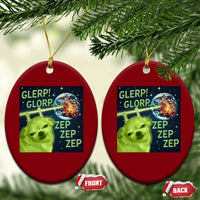 Funny Alien Dog Meme Ceramic Ornament Glorp Zep Sci-Fi Humor Chihuahua - Wonder Print Shop