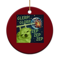 Funny Alien Dog Meme Ceramic Ornament Glorp Zep Sci-Fi Humor Chihuahua - Wonder Print Shop