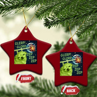Funny Alien Dog Meme Ceramic Ornament Glorp Zep Sci-Fi Humor Chihuahua - Wonder Print Shop