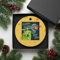 Funny Alien Dog Meme Ceramic Ornament Glorp Zep Sci-Fi Humor Chihuahua - Wonder Print Shop
