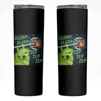 Funny Alien Dog Meme Skinny Tumbler Glorp Zep Sci-Fi Humor Chihuahua - Wonder Print Shop