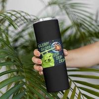 Funny Alien Dog Meme Skinny Tumbler Glorp Zep Sci-Fi Humor Chihuahua - Wonder Print Shop