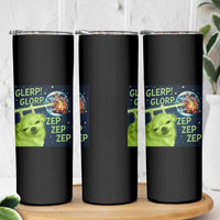 Funny Alien Dog Meme Skinny Tumbler Glorp Zep Sci-Fi Humor Chihuahua - Wonder Print Shop