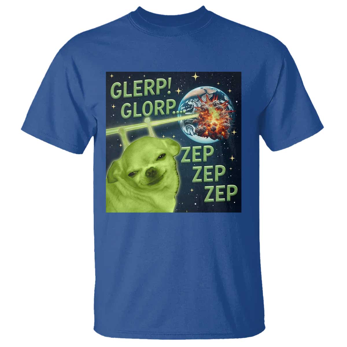 Funny Alien Dog Meme T Shirt Glorp Zep Sci-Fi Humor Chihuahua - Wonder Print Shop