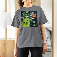 Funny Alien Dog Meme T Shirt For Women Glorp Zep Sci-Fi Humor Chihuahua - Wonder Print Shop