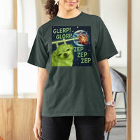 Funny Alien Dog Meme T Shirt For Women Glorp Zep Sci-Fi Humor Chihuahua - Wonder Print Shop