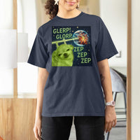 Funny Alien Dog Meme T Shirt For Women Glorp Zep Sci-Fi Humor Chihuahua - Wonder Print Shop