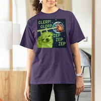 Funny Alien Dog Meme T Shirt For Women Glorp Zep Sci-Fi Humor Chihuahua - Wonder Print Shop