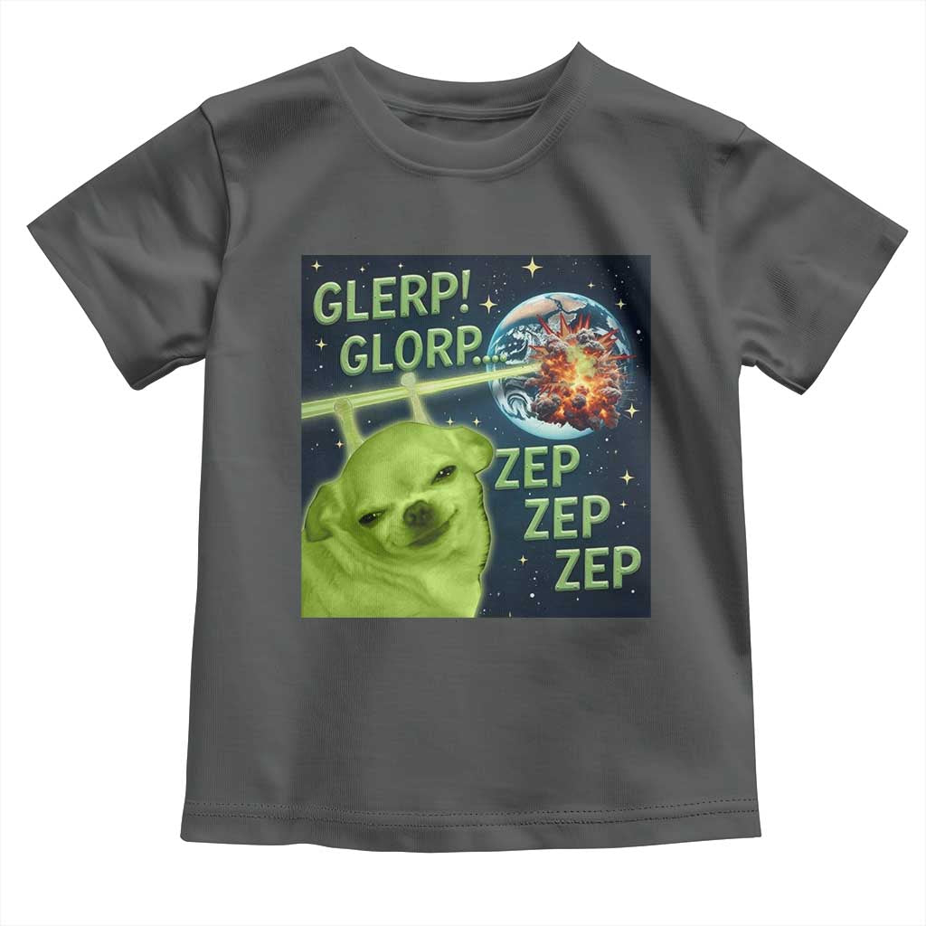 Funny Alien Dog Meme Toddler T Shirt Glorp Zep Sci-Fi Humor Chihuahua - Wonder Print Shop