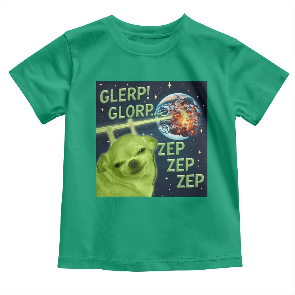 Funny Alien Dog Meme Toddler T Shirt Glorp Zep Sci-Fi Humor Chihuahua - Wonder Print Shop