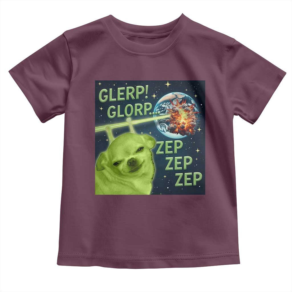 Funny Alien Dog Meme Toddler T Shirt Glorp Zep Sci-Fi Humor Chihuahua - Wonder Print Shop
