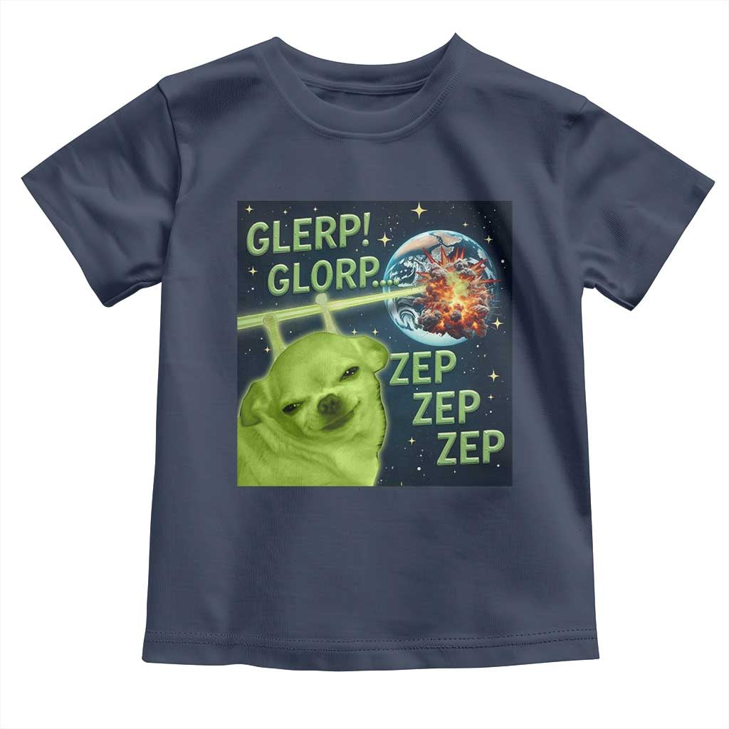 Funny Alien Dog Meme Toddler T Shirt Glorp Zep Sci-Fi Humor Chihuahua - Wonder Print Shop