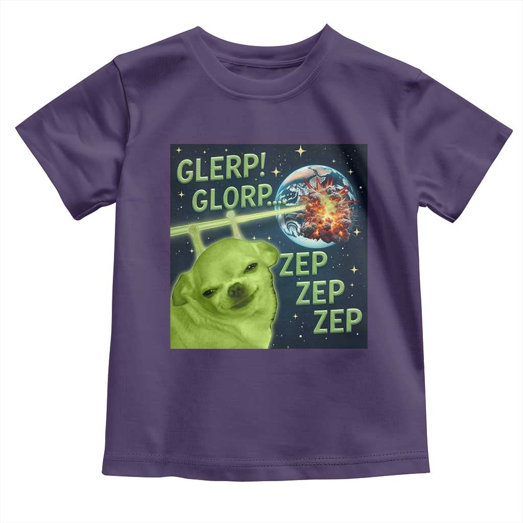Funny Alien Dog Meme Toddler T Shirt Glorp Zep Sci-Fi Humor Chihuahua - Wonder Print Shop
