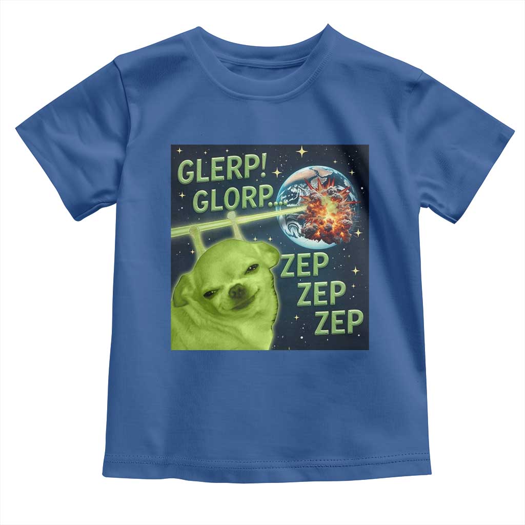 Funny Alien Dog Meme Toddler T Shirt Glorp Zep Sci-Fi Humor Chihuahua - Wonder Print Shop