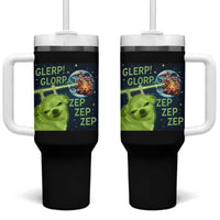 Funny Alien Dog Meme Tumbler With Handle Glorp Zep Sci-Fi Humor Chihuahua - Wonder Print Shop