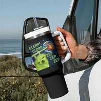 Funny Alien Dog Meme Tumbler With Handle Glorp Zep Sci-Fi Humor Chihuahua - Wonder Print Shop