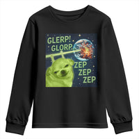 Funny Alien Dog Meme Youth Sweatshirt Glorp Zep Sci-Fi Humor Chihuahua - Wonder Print Shop