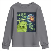 Funny Alien Dog Meme Youth Sweatshirt Glorp Zep Sci-Fi Humor Chihuahua - Wonder Print Shop