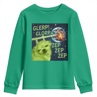 Funny Alien Dog Meme Youth Sweatshirt Glorp Zep Sci-Fi Humor Chihuahua - Wonder Print Shop