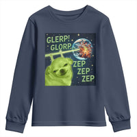 Funny Alien Dog Meme Youth Sweatshirt Glorp Zep Sci-Fi Humor Chihuahua - Wonder Print Shop