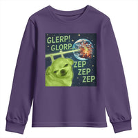 Funny Alien Dog Meme Youth Sweatshirt Glorp Zep Sci-Fi Humor Chihuahua - Wonder Print Shop
