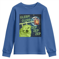 Funny Alien Dog Meme Youth Sweatshirt Glorp Zep Sci-Fi Humor Chihuahua - Wonder Print Shop