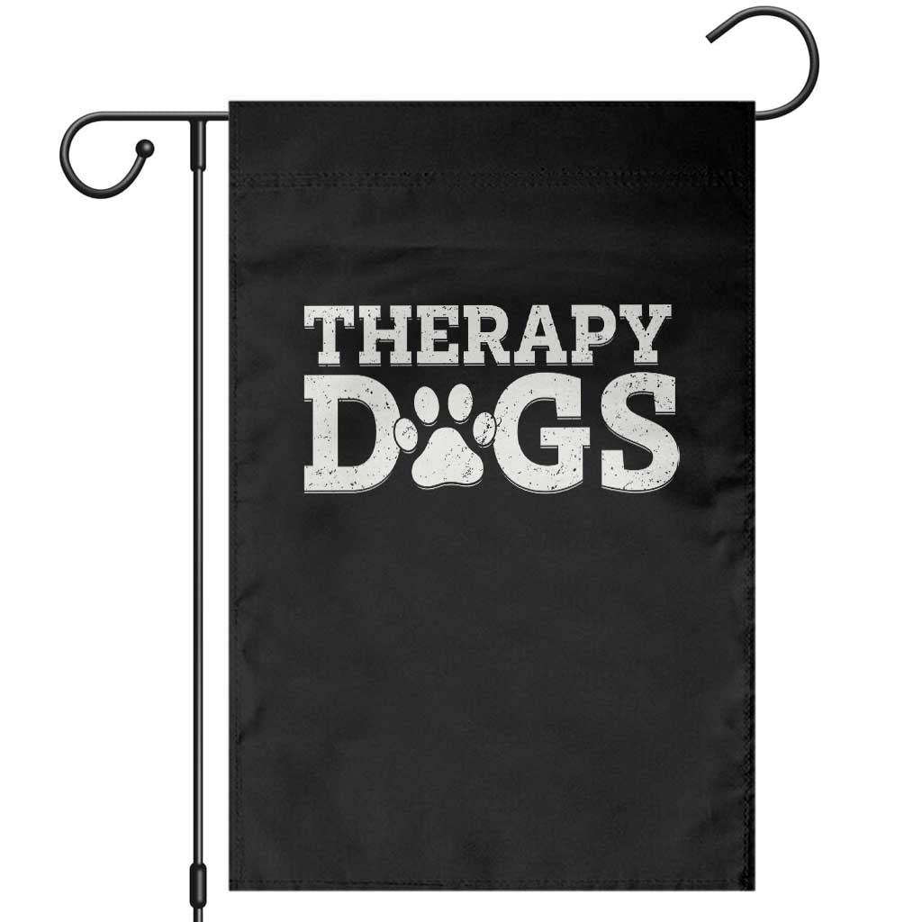 Therapy Dog Garden Flag Classic Retro Varsity Vintage Pet Partners - Wonder Print Shop